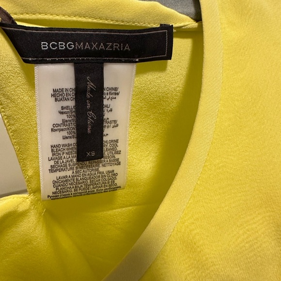 BCBGMaxAzria Bright Yellow Layered Blouse - Picture 4 of 4